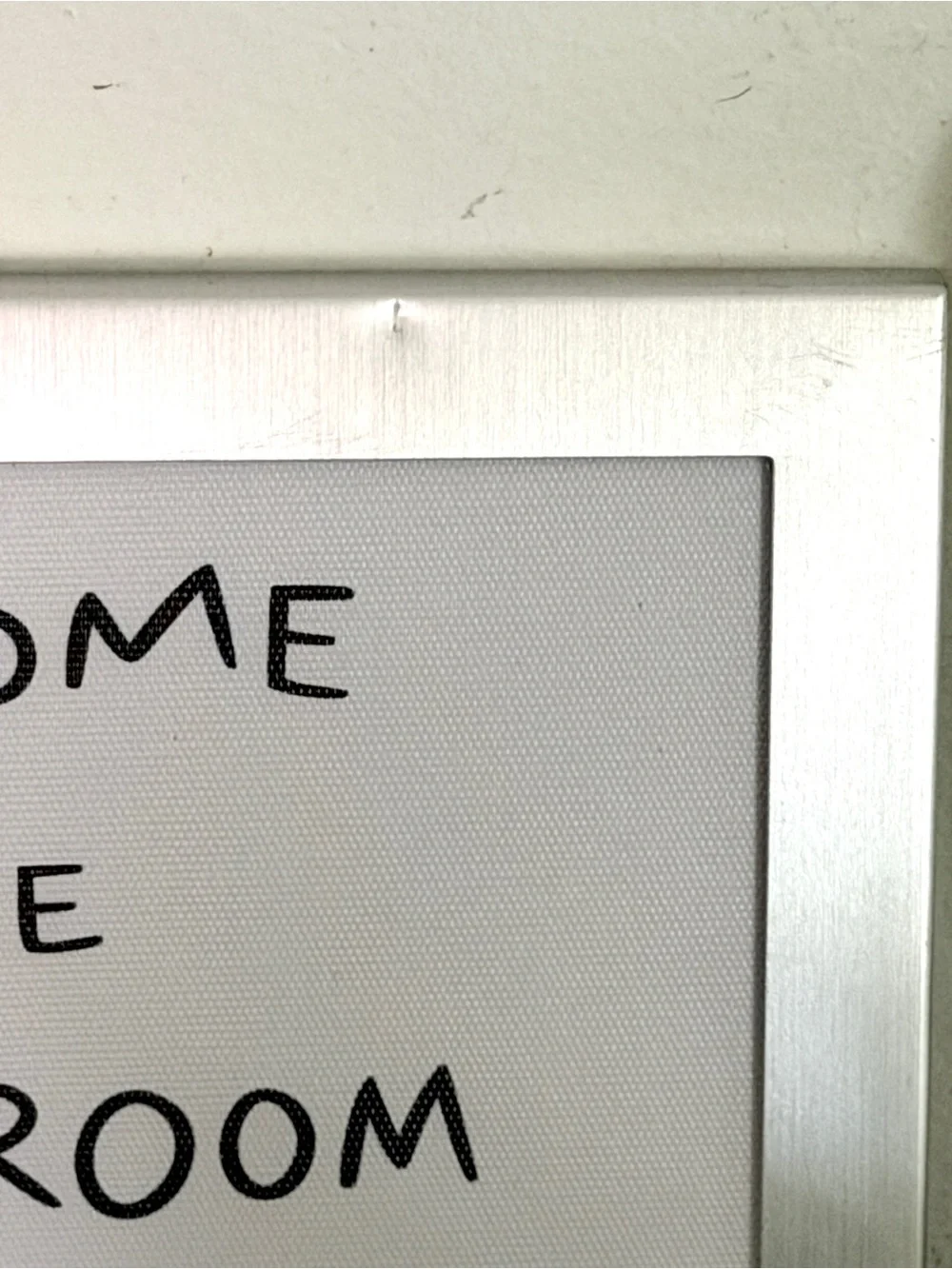 Welcome to the Bathroom, A Dog Will Be With You Shortly Canvas Wall Art Framed